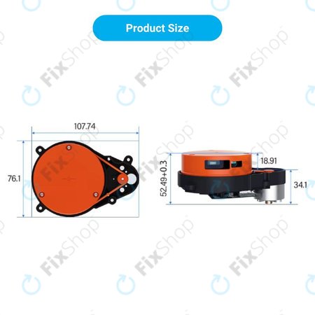 Xiaomi Roborock S4 Max, S5, S5 Max, S6, S6 MaxV, S6 Pure, S7, Mijia 1S - Senzor udaljenosti