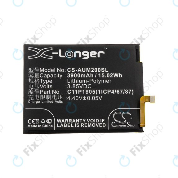 Baterija za Asus Zenfone Max M2, 3900mAh, Li-Pol, 3.85V, C11P1805 (1ICP4/67/87), HQ