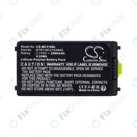 Baterija za Symbol, Zebra MC3100, MC3190, 2500mAh, Li-Pol, 3.7V, BTRY-MC31KAB02, HQ