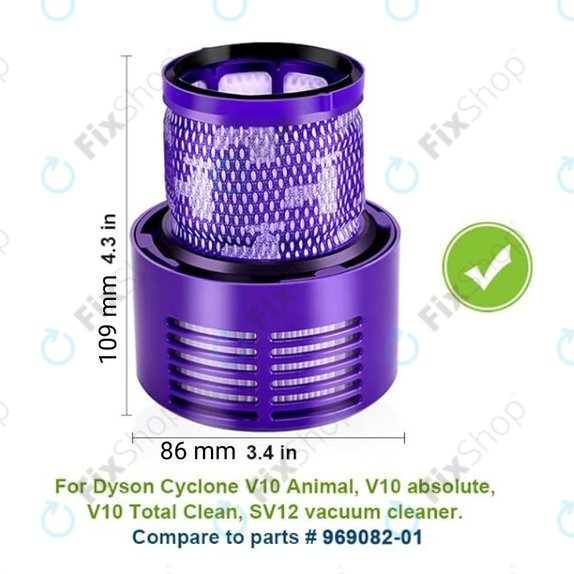 Dyson V10 - Filter za prašinu