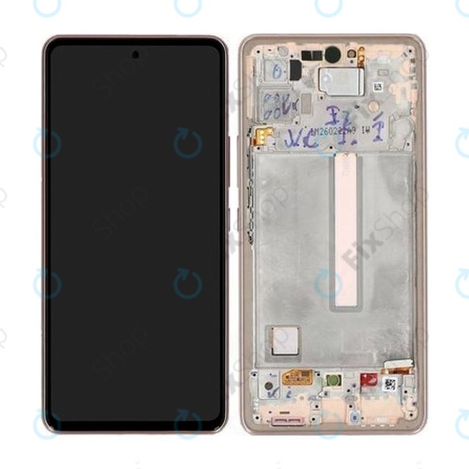 Samsung Galaxy A53 5G A536B - LCD zaslon + zaslon osjetljiv na dodir + okvir (Awesome Peach) - GH82-28024D, GH82-28025D Genuine Service Pack
