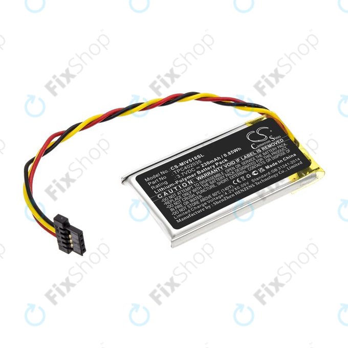 Baterija za Mio MiVue 508, 518, 528, 538, 608, 618, 792, 230mAh, Li-Pol, 3.7V, TPC402035, HQ