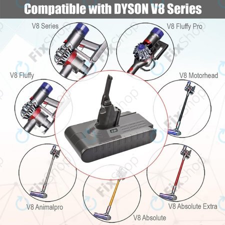 Dyson V8 - Baterija 215681, PM8-US-HFB1497A Li-Ion 21.6V 4000mAh