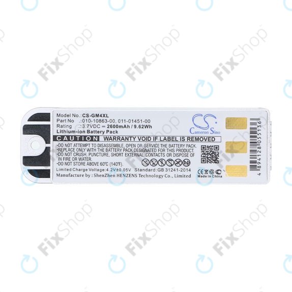 Baterija za Garmin Zumo 400, 550, 2600mAh, Li-Ion, 3.7V, 010-10863-00, 011-01451-00, HQ