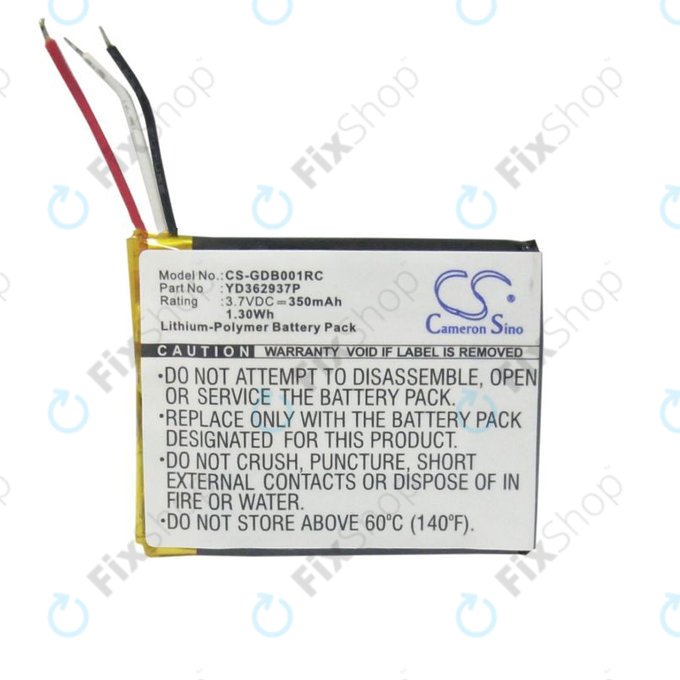 Baterija za GoPro Wifi Remote, 350mAh, Li-Pol, 3.7V, YD362937P, HQ