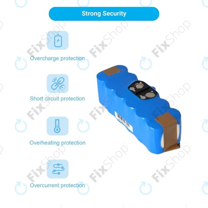 iRobot Roomba 500, 600, 700, 800, 900-series, R3, Scooba 450, Vileda 137173 - Baterija 11702, GD-Roomba-500, VAC-500NMH-33 Ni-MH 14.4V 4500mAh