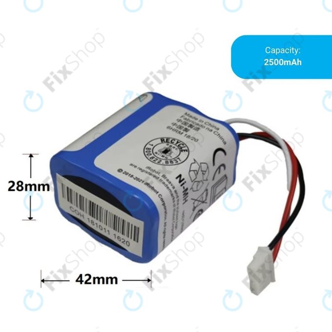 iRobot Braava 2000, 300, 380, 380T, 381, 390, Mint 5200, Mint Plus 5200, Proscenic JOJO Professional - Baterija GPRHC202N026, 4409709, W206001001399 Ni-MH 2500mAh