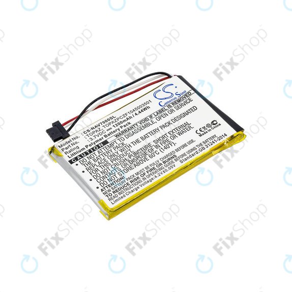 Baterija za Navigon 70, 1200mAh, Li-Pol, 3.7V, Topaz, HQ