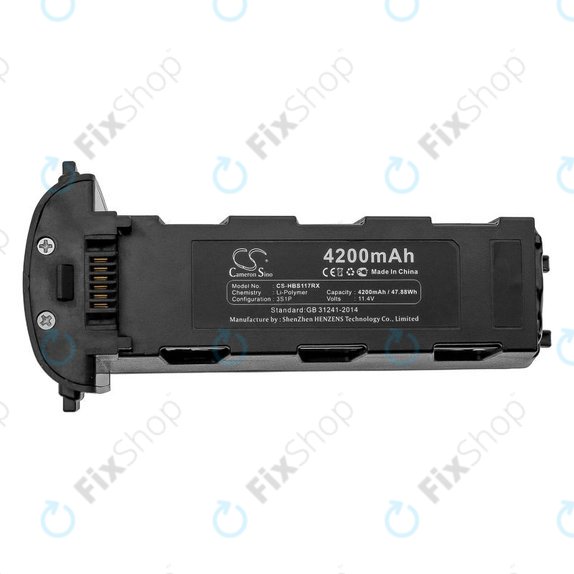 Baterija za Hubsan Zino H117s, Zino Pro, 4200mAh, Li-Pol, 11.4V, HQ