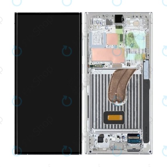 Samsung Galaxy S23 Ultra S918B - LCD zaslon + zaslon osjetljiv na dodir + okvir (Lime) (Sky Blue) - GH82-30466G, GH82-30465G originalni servisni paket