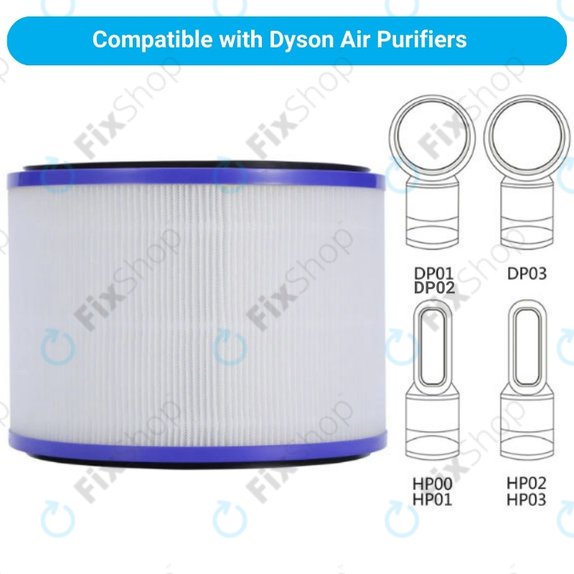 Dyson Pure Hot + Cool-series, Pure Cool Desk-series - HEPA filter (Aktivni ugljen) (Purple)