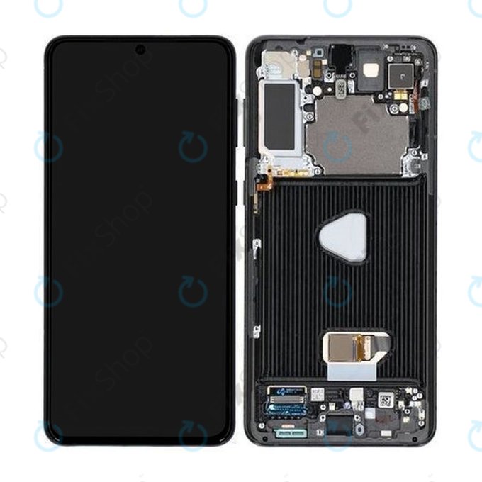 Samsung Galaxy S21 Plus G996B - LCD zaslon + zaslon osjetljiv na dodir + okvir (Phantom Black) - GH82-24554A, GH82-24553A, GH82-27267A Genuine Service Pack
