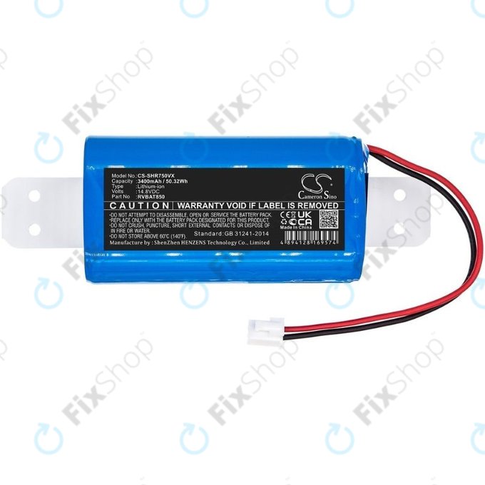 Shark Clean RV2600WA, RV2600WD, RV2600WS - Baterija RVBAT850 Li-Ion 14.8V 3400mAh HQ