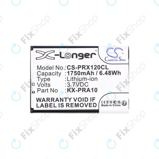Baterija za Panasonic KX-PRX110, 120, 150, 1750mAh, Li-Ion, 3.7V, KX-PRA10, HQ
