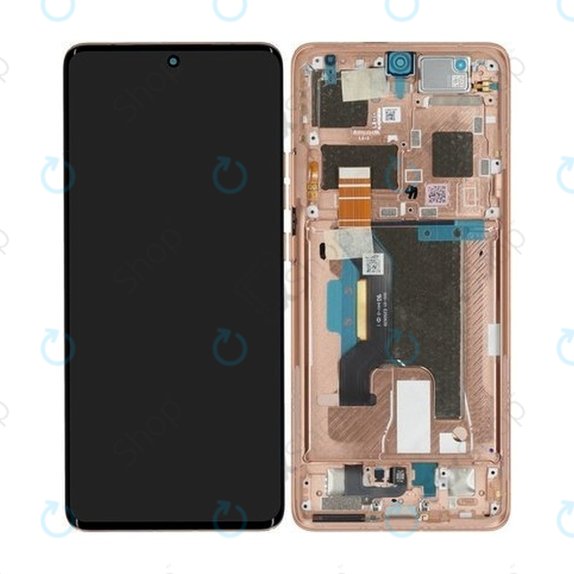 Motorola Edge 50 Ultra - LCD zaslon + zaslon osjetljiv na dodir + okvir (Peach Fuzz) - 5D68C24485 Genuine Service Pack
