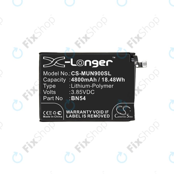 Baterija za  Xiaomi Redmi 9 M2004J19G, 4800mAh, Li-Pol, 3.85 V, BN54, HQ