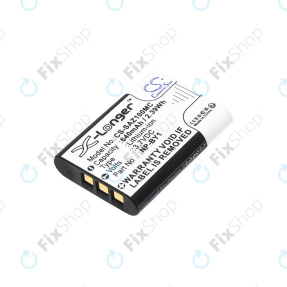 Baterija za Sony HDR-AZ1, 640mAh, Li-Ion, 3.7V, NP-BY1, HQ