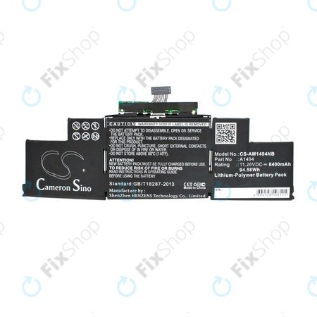 Apple MacBook Pro 15" Retina A1398 (krajem 2013. - Sredinom 2014.) - Baterija A1494 8400 mAh HQ