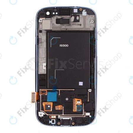 Samsung Galaxy S3 i9300 - LCD zaslon + zaslon osjetljiv na dodir + okvir (Pebble Blue) OLED