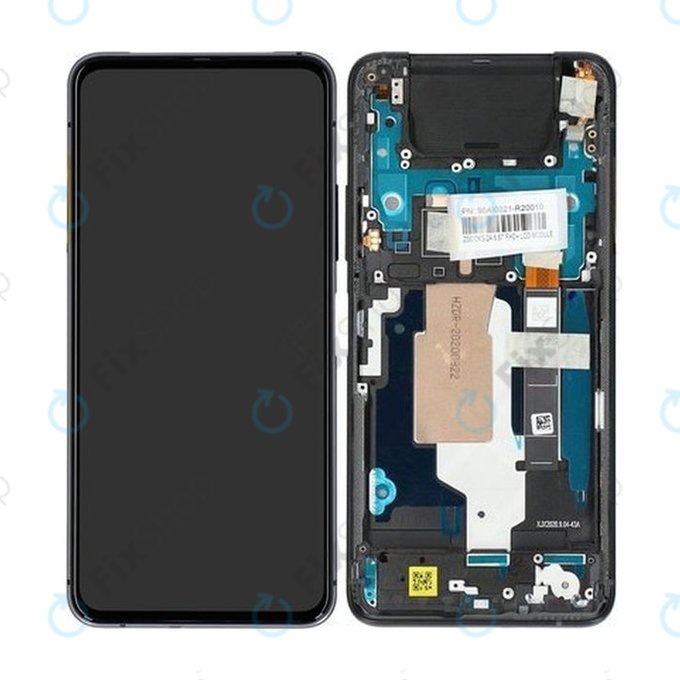 Asus ZenFone 7 ZS670KS - LCD zaslon + zaslon osjetljiv na dodir + okvir (Aurora crna) - 90AI0021-R20010 Originalni servisni paket