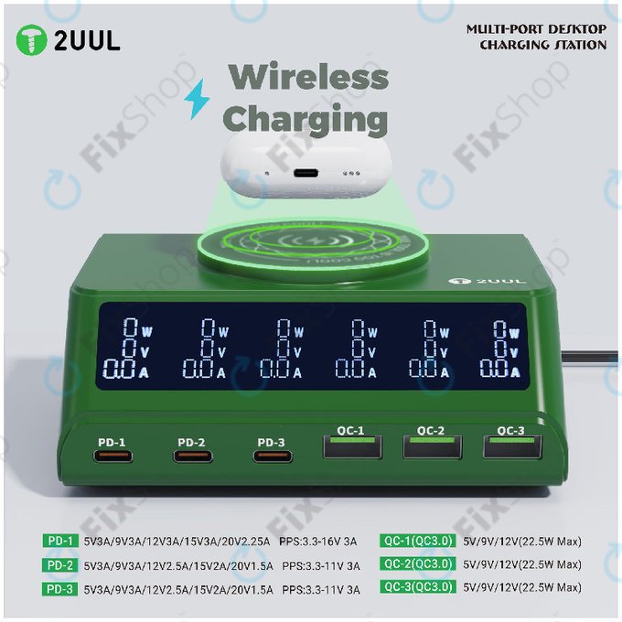 Stolni punjač s više priključaka, 2UUL PC11