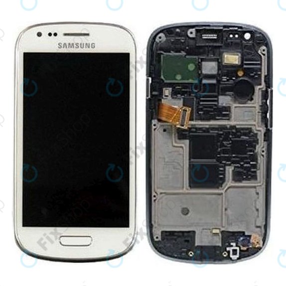 Samsung Galaxy S3 Mini i8190 - LCD zaslon + zaslon osjetljiv na dodir + okvir (bijeli) - GH97-14204A Originalni servisni paket
