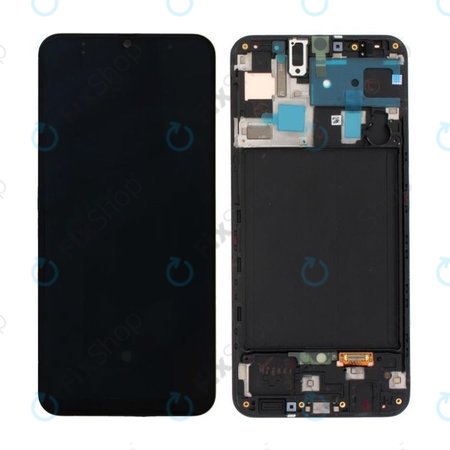 Samsung Galaxy A50 A505F - LCD zaslon + zaslon osjetljiv na dodir + okvir (crni) - GH82-19204A, GH82-19713A, GH82-19714A, GH82-19289A Originalni servisni paket
