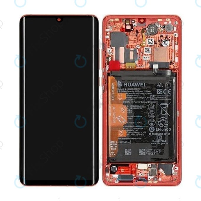 Huawei P30 Pro - LCD zaslon + zaslon osjetljiv na dodir + okvir + baterija (Amber Sunrise) - 02352PGK