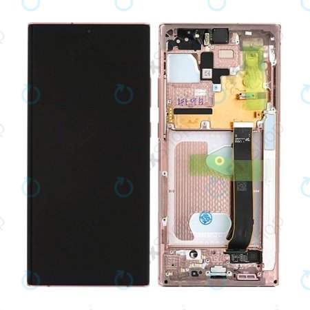 Samsung Galaxy Note 20 Ultra N986B - LCD zaslon + zaslon osjetljiv na dodir + okvir (Mystic Bronze) - GH82-23596D, GH82-23511D, GH82-23621D, GH82-23622D, GH82-23597D, GH82-31459D Genuine Service Pack