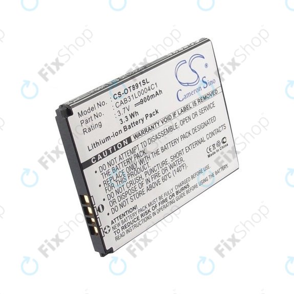Baterija za Alcatel One Touch, OT, TCL A, Vodafone, 900mAh, Li-ion, 3.7V, CAB31L0004C1, HQ