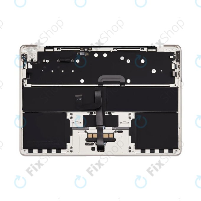 Gornji okvir tipkovnice za MacBook Air 13", A3113 (2024), s US tipkovnicom i baterijom, Starlight, 661-40229, Genuine Apple
