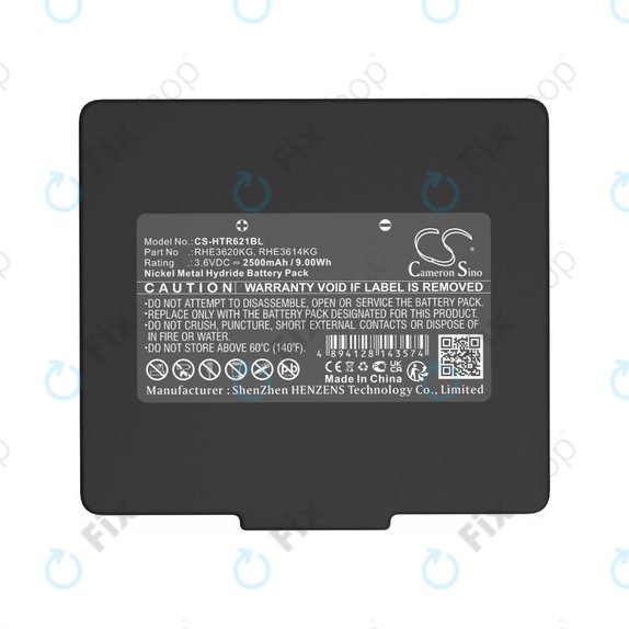 Baterija za Hetronic, 2500mAh, Ni-MH, 3.6V, RHE3620KG, HQ