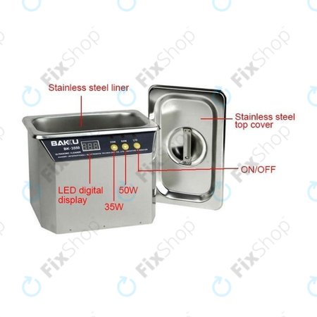 Baku BK-3550 - Ultrazvučni čistač od nehrđajućeg čelika - 0,5L