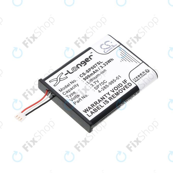 Baterija za Sony PSP E1000, E1002, E1004, E1008, 900mAh, Li-Ion, 3.7V, SP70C, HQ