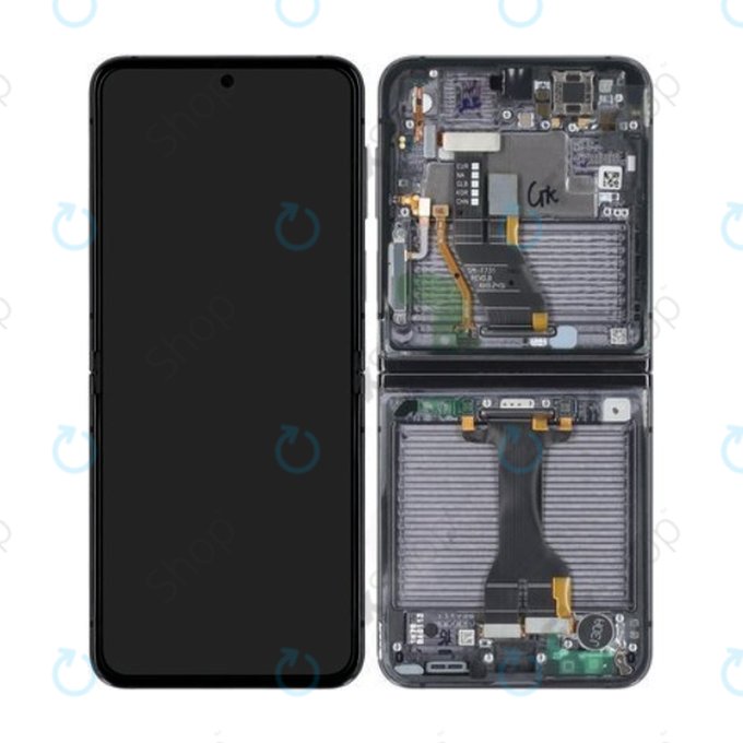 Samsung Galaxy Z Flip 5 F731B - LCD zaslon + zaslon osjetljiv na dodir + okvir (Graphite) - GH82-31827A Genuine Service Pack