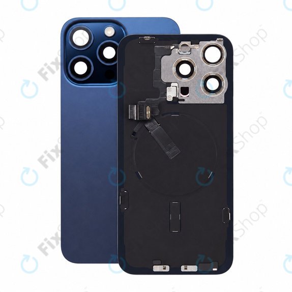 Staklo stražnjeg kućišta za iPhone 15 Pro Max, Blue Titanium, Pulled A