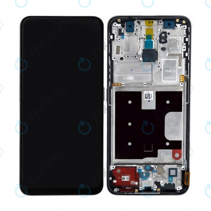Oppo Reno 2 Z - LCD zaslon + staklo osjetljivo na dodir + okvir - REF-OPPOR2Z01BF Originalni servisni paket