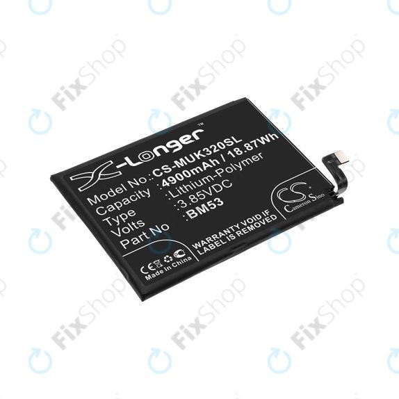Baterija za  Xiaomi Mi 10T 5G M2007J3SY, 4900mAh, Li-Pol, 3.85 V, BM53, HQ
