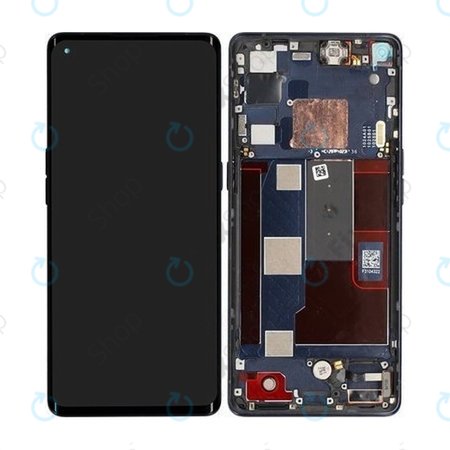 Oppo Find X2 Neo - LCD zaslon + zaslon osjetljiv na dodir + okvir (Moonlight Black) - 4904017 Originalni servisni paket