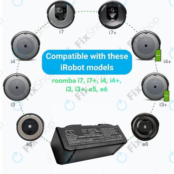 iRobot Roomba e-series, i-series - Baterija ABL-D1, 4624864, ABL-D2 6800mAh HQ