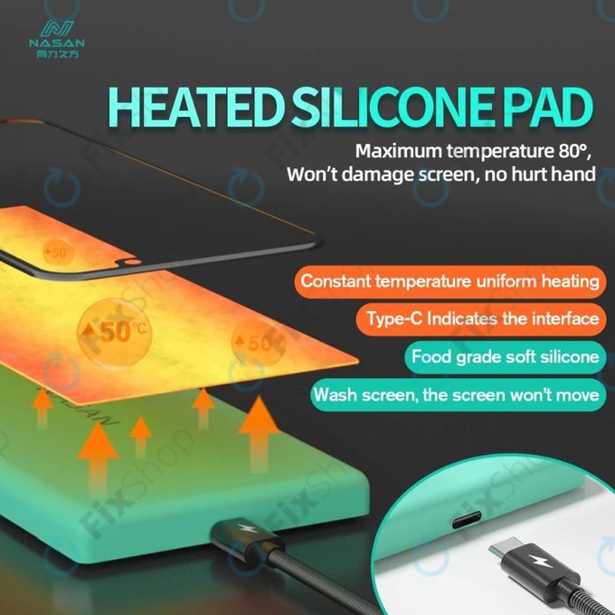 Nasan - Kompaktna grijna podloga za demontažu LCD ekrana