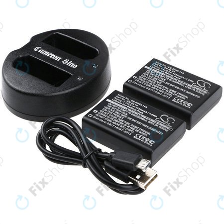 2 baterije s punjačem zaNikon Coolpix P7000, P7700, D3100, D3200, D5100, 1030mAh, Li-Ion, 7.4V, EN-EL14, HQ