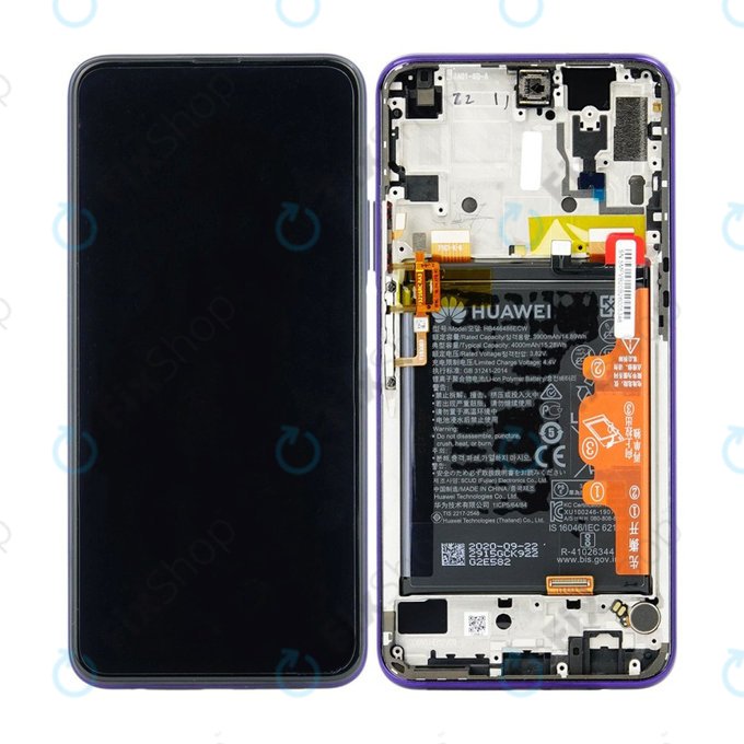 Huawei Honor 9X Pro - LCD zaslon + zaslon osjetljiv na dodir + okvir + baterija (Phantom Purple) - 02353AKK