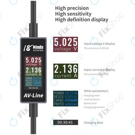 AV-Line - Kabel za punjenje s pametnim otkrivanjem (USB-C - USB-C)