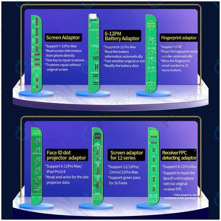 JC V1SE Programmer + LCD, baterija, otisak prsta, Face ID i ploče serije 12 (iPhone 7 - 12 Pro Max)
