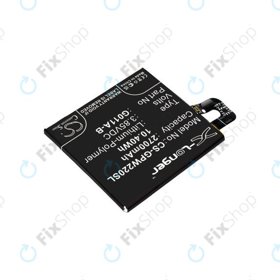 Baterija za Google Pixel 2 G011A, 2700mAh, Li-Pol, 3.85 V, G011A-B, HQ