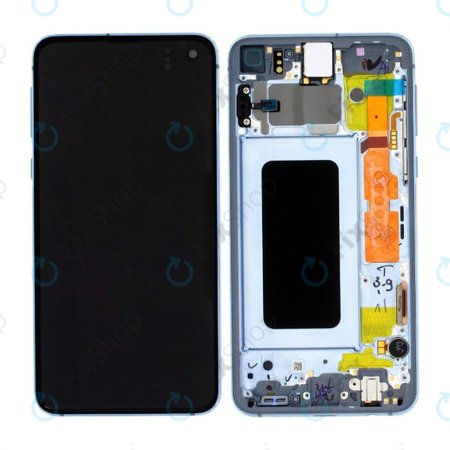 Samsung Galaxy S10e G970F - LCD zaslon + zaslon osjetljiv na dodir + okvir (Prism Blue) - GH82-18852C, GH82-18836C Originalni servisni paket