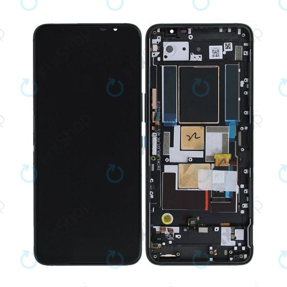 Asus ROG Phone 5s, 5s Pro ZS676KS - LCD zaslon + zaslon osjetljiv na dodir + okvir (plavi) - 90AI0092-R20020 Originalni servisni paket