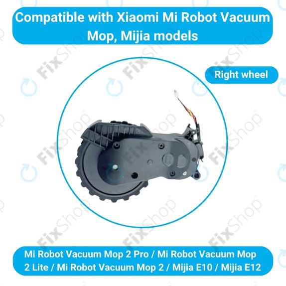 Xiaomi Mijia E10, E12, Mi Robot Vacuum Mop 2 Lite, 2 Pro - Kotač s motorom (desno) (Crna)