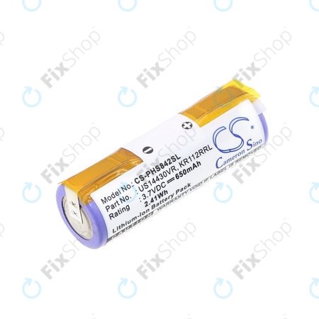 Baterija za Philips HS8420, 650mAh, Li-Ion, 3.7V, US14430VR, KR112RRL, HQ
